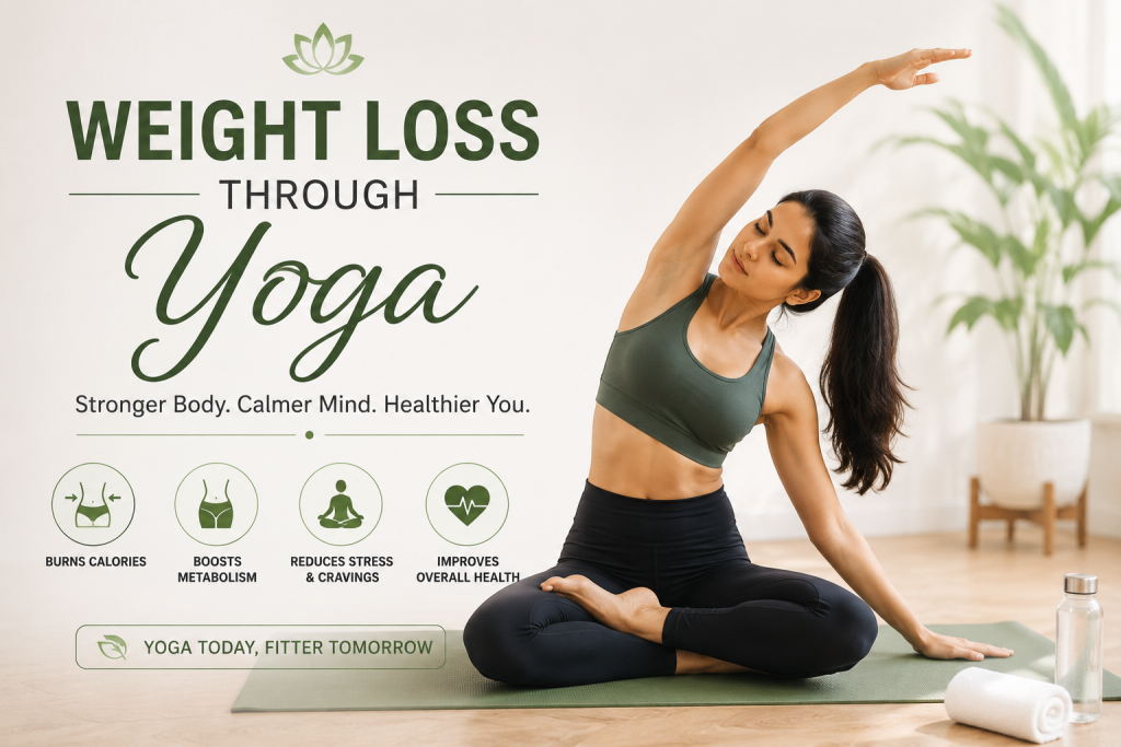 Weight loss yoga, yoga for fitness, calorie burning workout